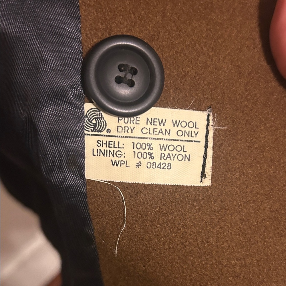 Adolfo Women's Brown Trench Coat 100% Wool. - Picture 5 of 10